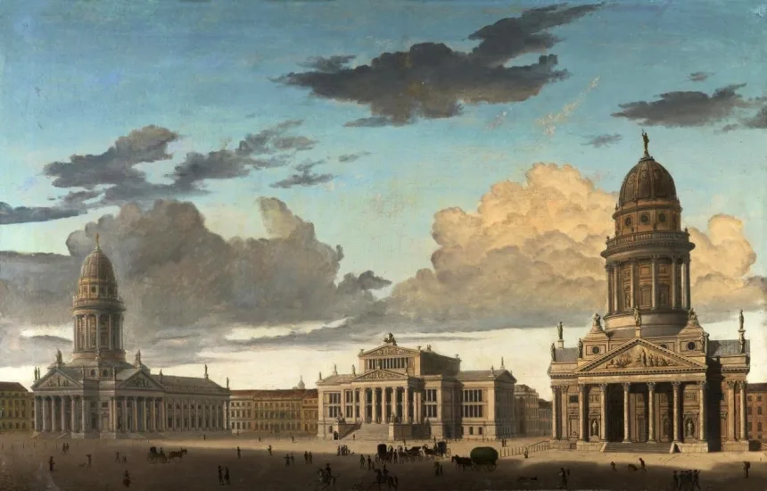 Carl Hasenpflug, Gendarmenmarkt in Berlin, 1822, Privatbesitz