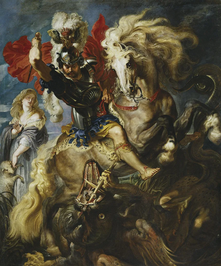 Peter Paul Rubens, Der heilige Georg besiegt den Drachen, um 1606–1608, Museo del Prado