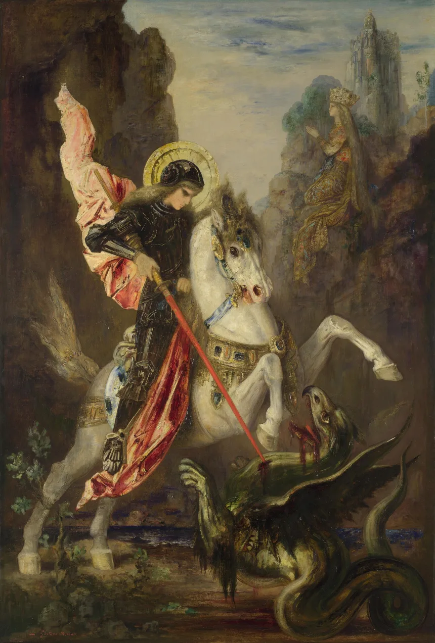 Gustave Moreau, Der heilige Georg und der Drache, 1889/90, National Gallery London