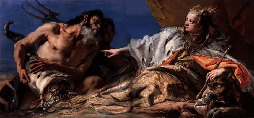 Giovanni Battista Tiepolo, Neptune Offering Gifts to Venice, Doge's Palace Venice