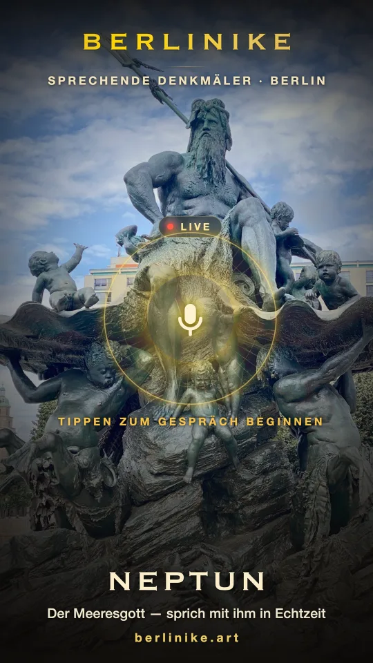 App view: live conversation with Neptune — Neptune Fountain